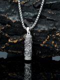 wholesale 925 Sterling Silver Dragon Cylinder Keepsake Pendant with Funnel and Spatula Set - Memorial Jewelry for Ashes Cremation Urns Necklaces-0-3