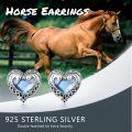 wholesale 925 Sterling Silver Blue Heart Dolphin Stud Earrings for Women-0-5