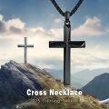 wholesale 925 Sterling Silver Black Cross Pendant Necklace  with Chain 24 - Mens & Womens  Set-0-5