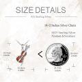 wholesale 925 Sterling Silver Violin Pendant Necklace for Music Lovers Gifts-0-3