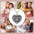 TOUPOP 18K Gold Plated Zircon Locket Necklace 21st Birthday Gift For Her-0-1
