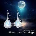 wholesale 925 Sterling Silver Blue Opalite Teardrop Tree of Life Dangle Earrings-0-3