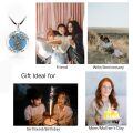 wholesale Copper Saint Michael Protect Us Oxidized Silver Blue Enamel Pendant Necklace-0-5