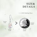 wholesale 925 Sterling Silver Teardrop Flower Drop Earrings with Rose Gold Accents for Women-0-3