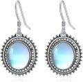 wholesale 925 Sterling Silver Blue Moonstone Bohemian Drop Earrings for Women-0-0