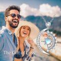 wholesale 925 Sterling Silver Moonstone & CZs Celtic Cross Crescent Moon Pendant Necklace Gift for Her Him-0-4