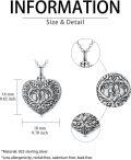 wholesale TOUPOP Heart Urn Necklaces For Ashes 925 Sterling Silver Keepsake Necklace For Ashes Mother Daughter Necklace Always In My Heart Ash Lockets For Cremation Gift For Mom Grandma Women Her -0-3