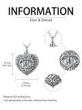 TOUPOP 925 Sterling Silver Heart Urn Necklace For Ashes Keepsake-0-3