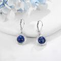 wholesale Sterling Silver Lapis Turquoise Larimar Opal Black Pearl Dangle Earrings-0-12