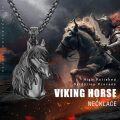 wholesale 925 Sterling Silver Black Horse Head Pendant Necklace - Equestrian s for Her-0-5