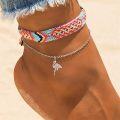 wholesale 925 Sterling Silver Pink Crystal Flamingo Ankle Anklet for Women (Adjustable)-0-1