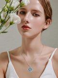 wholesale 925 Sterling Silver Celtic Knot Pentacle Necklace Wholesale With Mother Of Pearl Inlay-0-7