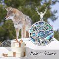 wholesale Sterling Silver Crystal Abalone Shell Animal Pendant Tree of Life Necklace-0-25