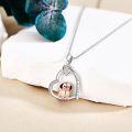 wholesale 925 Sterling Silver Love You Forever Dog Pendant Necklaces for Women Girls  (French Bulldog)-0-2