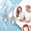 wholesale 925 Sterling Silver Celtic Pearl Drop Dangle Earrings for Women - Valentines & Mothers Day Gift Ideas-0-5