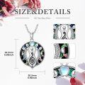wholesale 925 Sterling Silver Abalone Shell Triple Moon Goddess Pendant Necklace for Women Witchcraft s-0-3