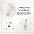 wholesale 925 Sterling Silver Blue Moonstone Leverback Drop Earrings 42mm-0-2