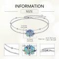 wholesale 925 Sterling Silver Abalone Shell Lotus Flower Anklet Yoga Beach Foot Chain Gifts for Women-0-3