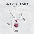 wholesale 925 Sterling Silver 12 Birthstones Infinity Heart Necklace for Women-0-4