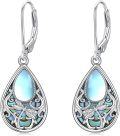 wholesale 925 Sterling Silver Abalone Shell Dragonfly Drop Dangle Earrings for Women-0-0