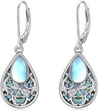 wholesale 925 Sterling Silver Abalone Shell Dragonfly Drop Dangle Earrings for Women-Dragonfly