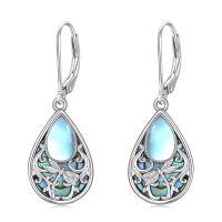 wholesale 925 Sterling Silver Rainbow Moonstone Earrings Wholesale With Dragonfly Design-Dragonfly