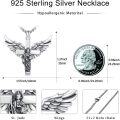 wholesale 925 Sterling Silver Guardian Angel Cross Pendant Necklace for Women Men Catholic s-0-1