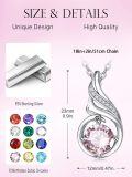 wholesale Sterling Silver Phoenix Birthstone Pendant Necklace for Women-0-2