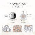 wholesale 925 Sterling Silver Sunflower Pendant Necklace You Are My Sunshine Engraved Rotating Cz Jewelry Gift-0-1