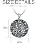 wholesale Viking Necklace For Men 925 Sterling Silver Viking Wolf/thors Hammer/vegvisir/tree Of Life/compass Pendant Norse Necklace Amulet Talisman Christmas Gifts For Him Her -0-1