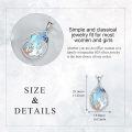 wholesale 925 Sterling Silver Blue Moonstone Jellyfish Pendant Necklace for Women-0-3