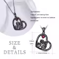wholesale 925 Sterling Silver Heart Skull Pendant I Love You to the Moon and Back Gothic Valentine's Day Gift for Her-0-3
