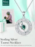 wholesale TOUPOP Zodiac Constellation Necklace For Women 925 Sterling Silver Birthstone Pendant Necklaces Zodiac Sign Jewelry Birthday Christmas Gifts For Women Her -0-1