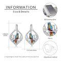 wholesale 925 Sterling Silver Hypoallergenic Colorful Bird Dangle Earrings-0-5