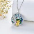 wholesale TOUPOP Tree Of Life Animal Necklace 925 Sterling Silver Crystal/abalone Shell Animal Pendant Jewelry Birthday Mothers Day Gifts For Women Mom Wife Her -0-4