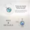 wholesale 925 Sterling Silver Abalone Shell Triskele Trinity Knot Pendant Necklace-0-1