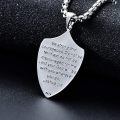 wholesale 925 Sterling Silver Shield Pendant With Cross And Scripture Quote Design-0-2