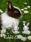 wholesale 925 Sterling Silver Bunny Studs - Adorable Pink-Eared Rabbit Earring Set for Women Girls Easter Gift Idea-0-5