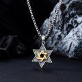 wholesale 925 Sterling Silver Star of David Pendant Gold Plated Chain Jewish s for Women-0-1