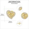 wholesale 14K Gold Heart-Shaped CZ Stud Earrings - Minimalist 14K Gold for Her-0-3