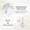wholesale 925 Sterling Silver Green Turquoise Drop Earrings Platinum Plated Twisted Swirl Jewelry For Women-0-56