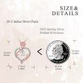 wholesale 925 Sterling Silver Rose Heart Necklace Wholesale With 25 Charm-0-4