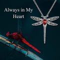 wholesale Sterling Silver Stone Dragonfly Urn Necklace for Ashes w Filling Tool-0-34