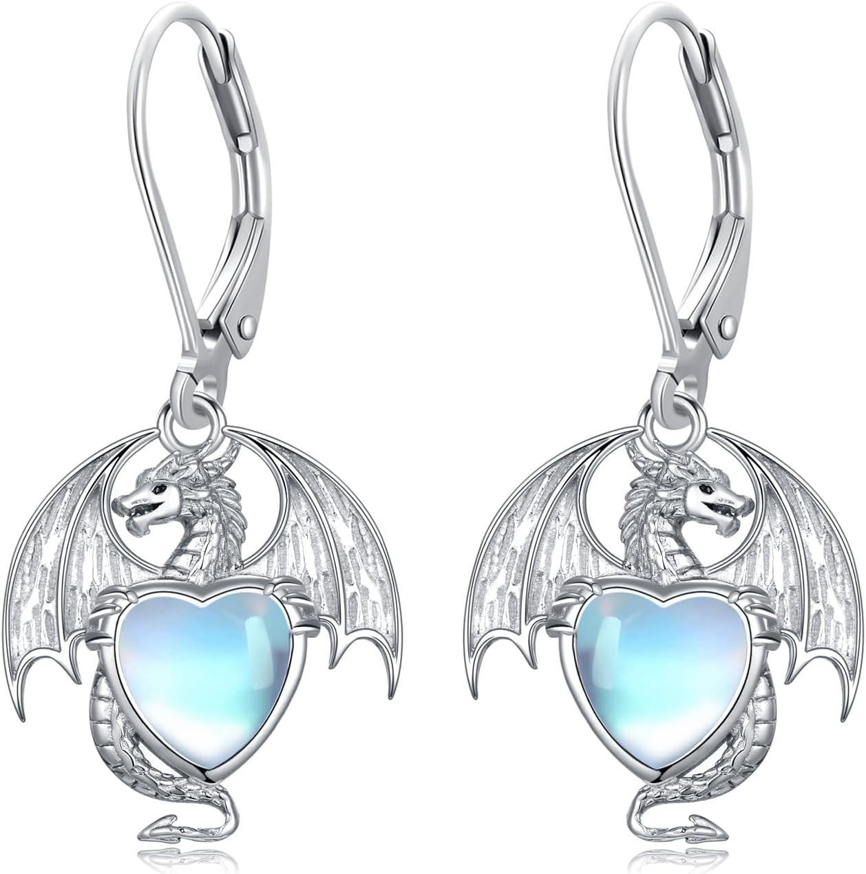  Sterling Silver Dragon Dangle Earrings Jewelry for Women -0-1