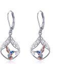 wholesale 925 Sterling Silver Hummingbird Filigree Teardrop Leverback Dangle Earrings for Women Girls Gifts-0-0