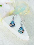 wholesale 925 Sterling Silver Hummingbird Teardrop Abalone Shell Drop Earrings Gift for Women Girls-0-4