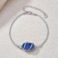 wholesale 925 Sterling Silver Blue Opalite Stone Cremation Urn Bracelet for Ashes Memory s for Women-0-24
