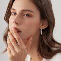 wholesale 925 Sterling Silver Baseball Stitched Cross Drop Dangle Earrings - Irish Fashion s for Women-0-3