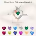 TOUPOP Sterling Silver Emerald Heart Butterfly Pendant Necklace-0-4