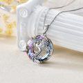 wholesale 925 Sterling Silver Rainbow Crystal Phoenix Pendant Necklace for Women-0-3